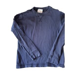 Hanna Andersson Navy Blue Waffle Shirt  size 130